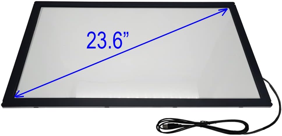 Chengying 23.6 inch (16:9) Infrared Multi-Touch Overlay - IR Touch Frame - 23.6" Infrared Touch Panel - USB Interface - with Protective Glass