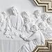 ShineOnAngel The Last Supper Wall Sculpture Gold Framed Relief Wall Art Leonardo da Vinci Last Supper Wall Decor for Dining Room 12.5 Inch Modern Home Decor