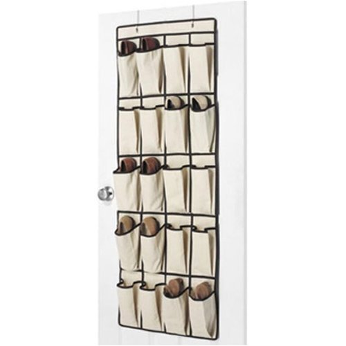 Freelogix - Zapatero colgante para puertas y armarios con 20u00a0bolsillos, color beige