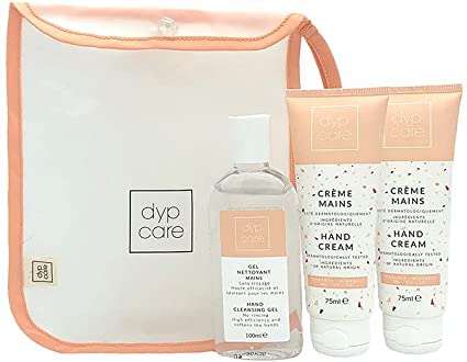 Dypcare Crème Mains Minéraux Réparatrice Lot 2 x 75ml - 97% Naturelle Hydratant Apaisante Chèvrefeuille Senteur Floral Gel Mains Nettoyant 100ml Offert Cover