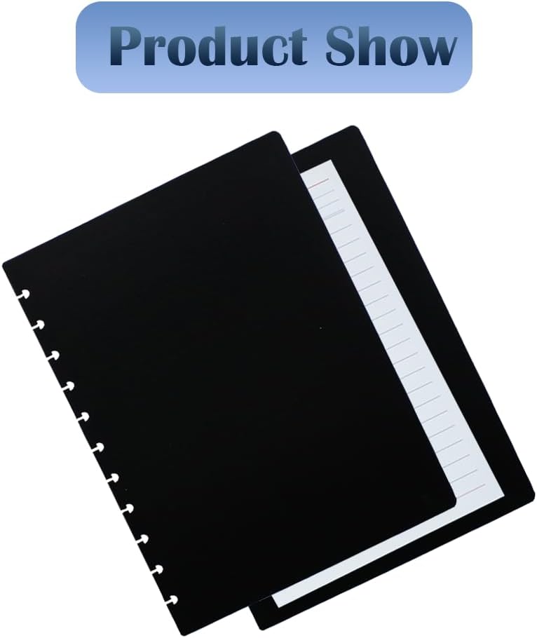 3 Set Letter Discbound Covers for Happy Planner Black Compatible with Circa Arc TUL and Happy Planner(Black,Letter)