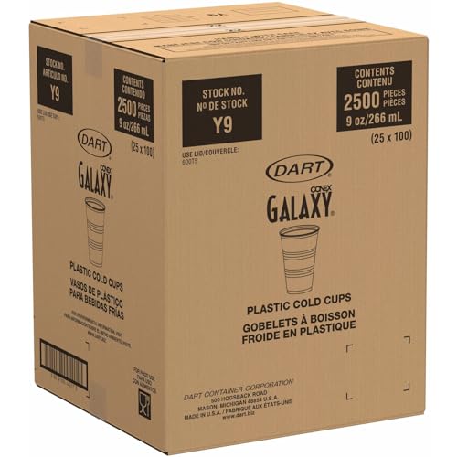 Dart Y9 Conex Galaxy 9 oz. Translucent Plastic Cold Cup - 2500/Case