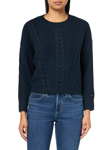 Tommy Hilfiger Women's Solid Crewneck Casual Sweater