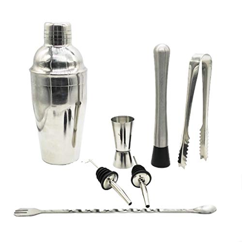 Set coctelera y kit bartender acero inoxidable 7 piezas miniatura 1