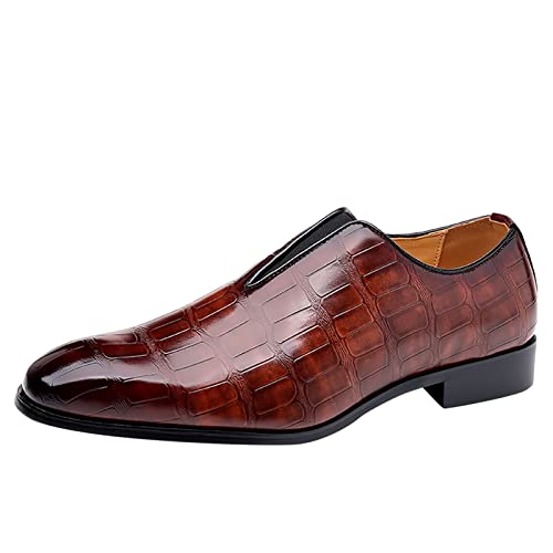 Chaussures de travail homme en cuir confort à enfiler semelle basse caoutchouc bloc talon