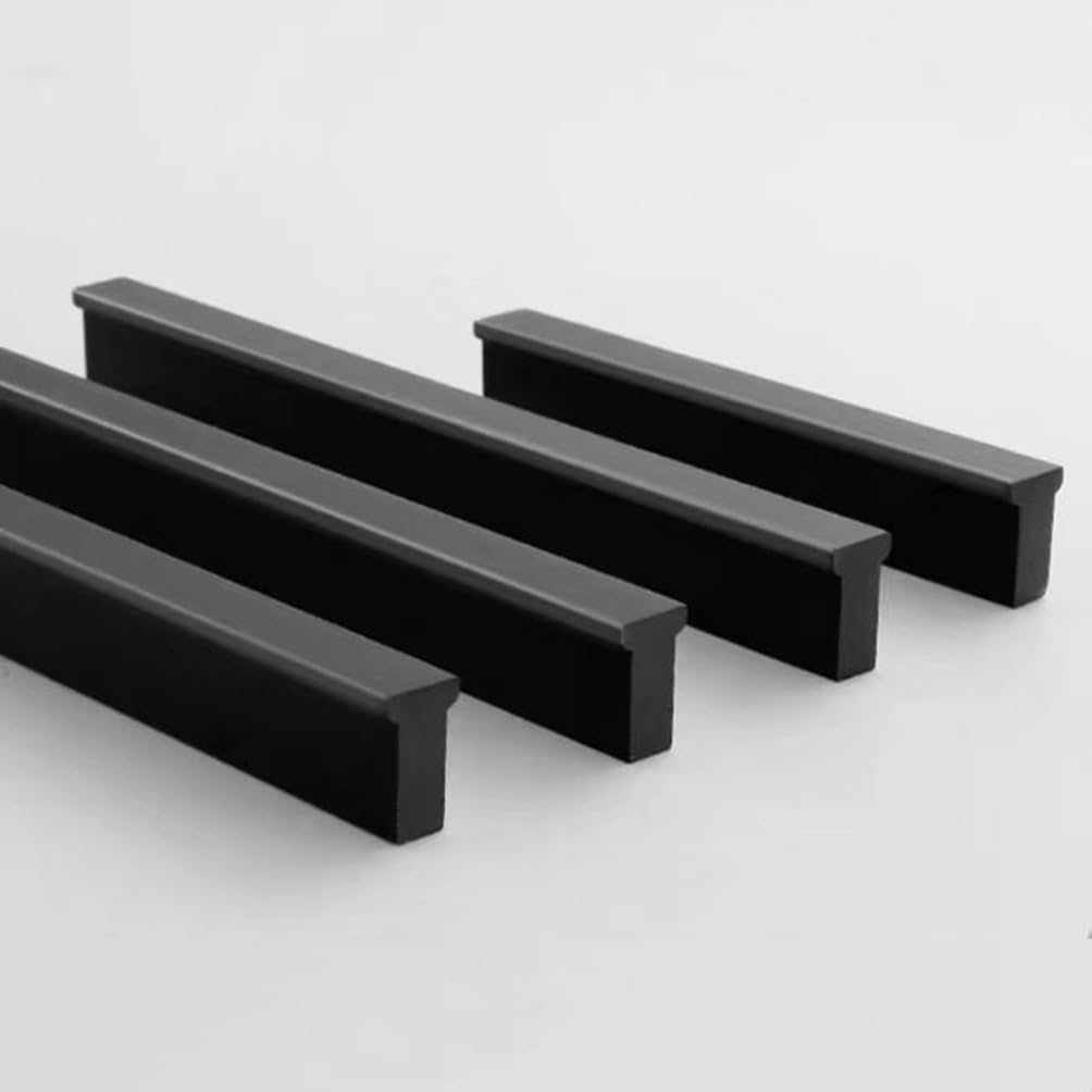 Tiradores Cocina largo Negro,Manijas para Gabinete Modernos,Aluminio Sólido | Superficie Anodizada,Mango en T 2pcs Tiradores Armarios-960mm/37.8in