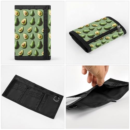 Cute Avocado 1 Print Wallet for Men, 8 Credit Card Holder Slim Minimalist Front Pocket Small Mens Bifold Wallets4