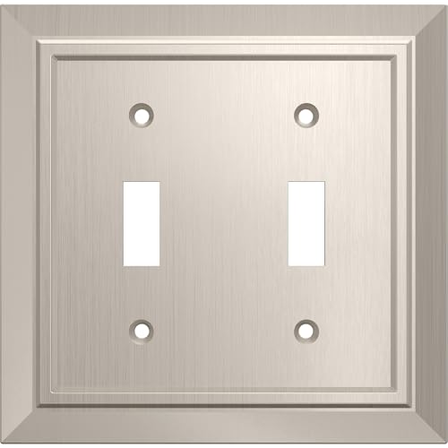 Franklin Brass Classic Architecture (1-Pack) Decorative Light Switch Cover Wall Plates Brushed Nickel 3-Gang Wall Plate Toggle Plate Guards Electrical Outlet Guard W35225-SN-C by Franklin Brass - Image 4