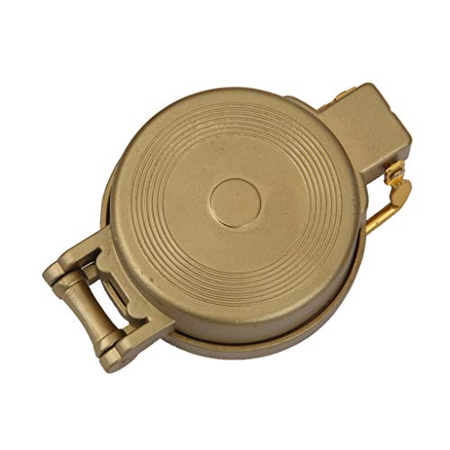 Brújula direccional militar metálica de ingeniero con aguja flotante y diseño lensático (dorado) miniatura 3