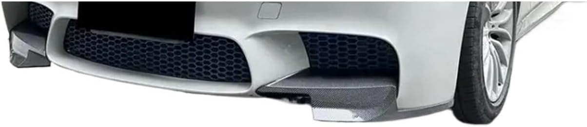 Compatible With M/W 5 Series F10 F11 M5 2012-2016 Glossy Black Front Bumper Lip Spoiler Reduce Wind Resistance Corner Splitter Trim(Carbon fiber pattern)