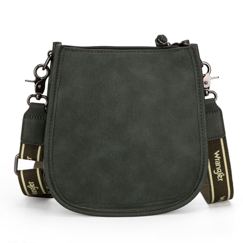 Image of Wrangler Small Crossbody Bag for Women, Mini Shoulder Purse with Adjustable Strap, Vegan Leather Phone Purse