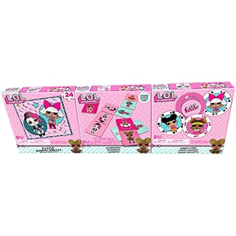 L.O.L. Surprise! 3-Pack Bundle — Puzzle, Dominoes and Jumbo Playing Cards Cover