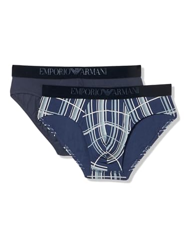 Emporio Armani Men's Tartan Gift Box 2-Pack Brief