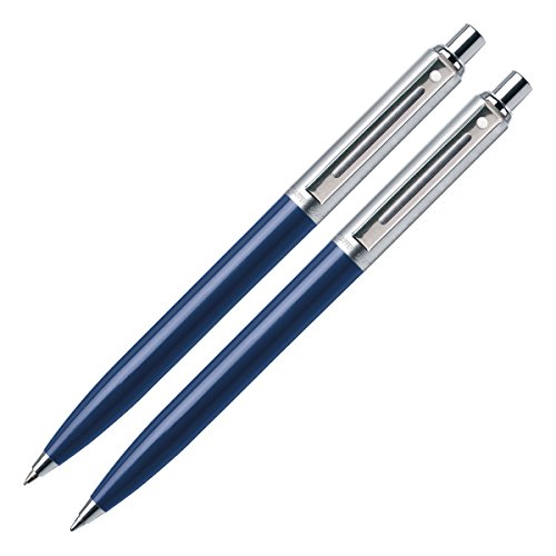 Sheaffer Sentinel niquelado Recortar Bolígrafo con Chrome Cap   Azul