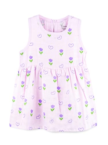 Image of Kidbea Bamboo Cotton Baby Girl Dress, Sleeveless Casual Wear Girls Frock