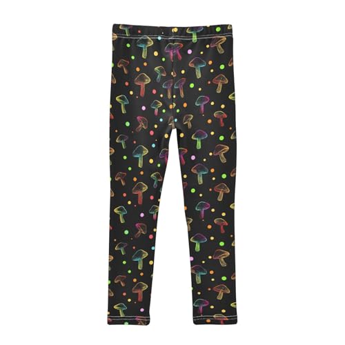 senya Girls Printed Leggings Yoga Pants Laser Mushroom Pattern for Kids in 4t to 10 Years, 4T2
