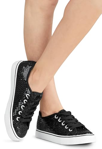 Balera Sequin High and Low Top Sneakers for Girls & Women Perfect for Dance2