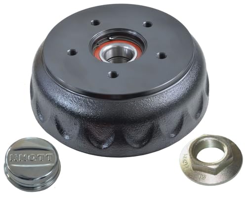 KNOTT tambour de frein de 200 x 50, stockage compact 112x5, incl. Écrou de bride et le capuchon de graisse --- 6A0073 complète