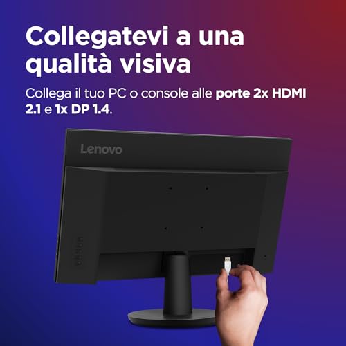 Legion R27qe Gaming Monitor 27" QHD IPS (2560x1440), 0.5ms, 180Hz, Cavo HDMI, Input HDMI + DP, Bordi Ultrasottili, AMD FreeSync - Black - Monitor - Immagine 3