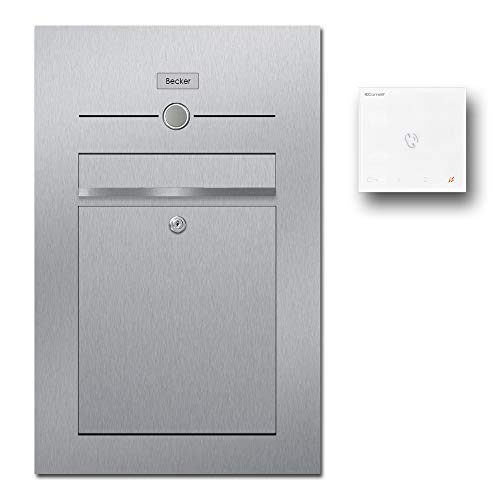 Preisvergleich Produktbild Briefkasten Edelstahl B2A-LC Tiefe 100mm