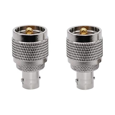 DollaTek 2Pcs BNC to UHF adapter RF connector short BNC female to PL259 male adapter Cover