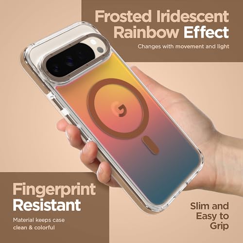 Image of Magnetic Case for Google Pixel 10 Pro XL [Compatible with Magsafe] [Cute Fashion Fluorescent Design] Shockproof Slim Translucent Matte Case for Pixel 10 Pro XL 6.8 inch, Desert