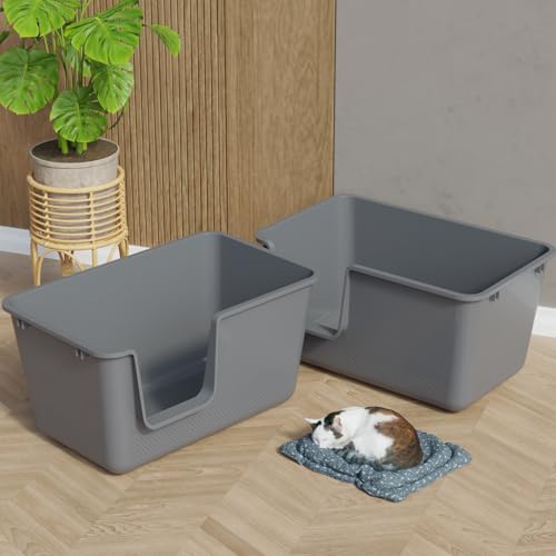Arenero para gato plástico abierto 4 unidades gris miniatura 6