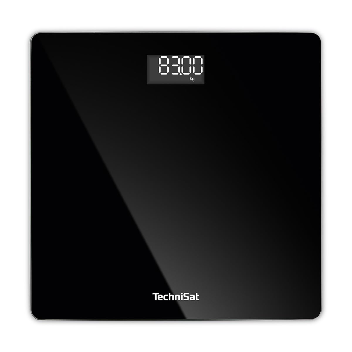 VIOLA PW 30 Digitale Personenwaage aus Sicherheitsglas Tragkraft bis 180kg | Körperwaage mit Hochpräzisions-Sensoren und Step-On Technik, Maße： 30 x 30 cm