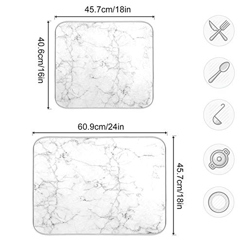 Tapete de secado de microfibra de mármol de alta calidad, alfombrilla de cocina de 16x18 6