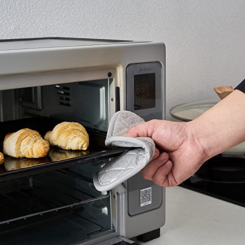 Kitchen Pot Holders Set Heat Resistant Pure Cotton Potholders Kit Trivets Large Coasters Hot Pads Terry Pot Holders For Everyday Cooking And Baking By 7 X 7 Inch Set Of 6 Grey #TOP4