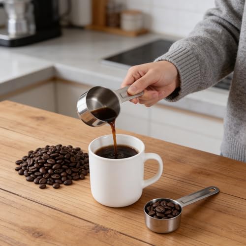 Vaso medidor de acero inoxidable 240 ml 1 taza miniatura 6