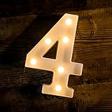 Foaky Decorative Led Light Up Number, Light Up Number Sign for Night Light Wedding Birthday Party Ch