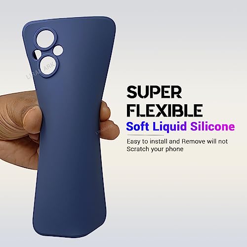 Image of LIRAMARK Silicone Soft Back Cover Case for Oppo F21 Pro 5G & Oppo F21s Pro 5G (Silicone Blue)