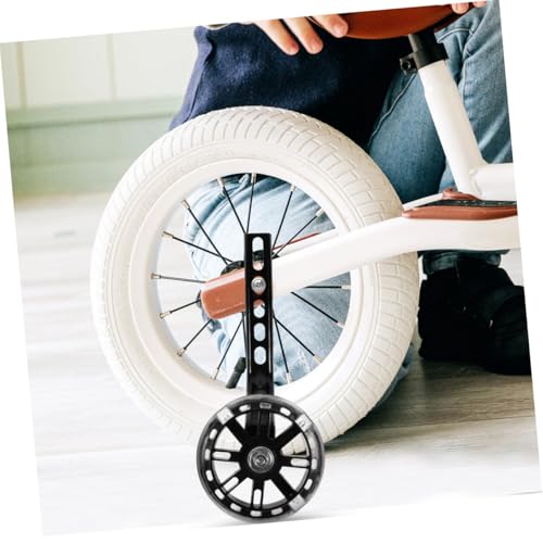 Ruedas de entrenamiento de reemplazo para bicicletas, 4 piezas de ruedas estabilizadoras ajustables y resistentes al desgaste con soporte de equilibrio intermitente para accesorios de bicicleta de niño y niña miniatura 6