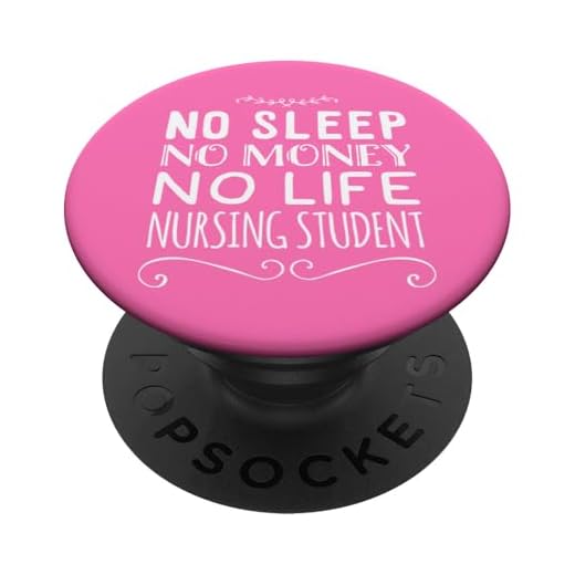 Funny Nurse Nursing Student Pop Socket PopSockets Grip and Stand for Phones and Tablets