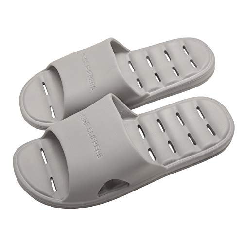 Xunlong - Zapatillas de Estar por casa de Caucho para Mujer, Color Gris, Talla 43/44 EU