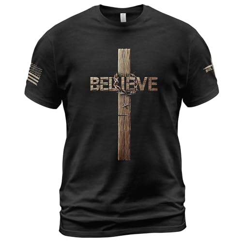 Believe Shirt, Jesus Shirts for Men, Christian Shirts for Men, Cross Shirt, Christian Tshirts 1