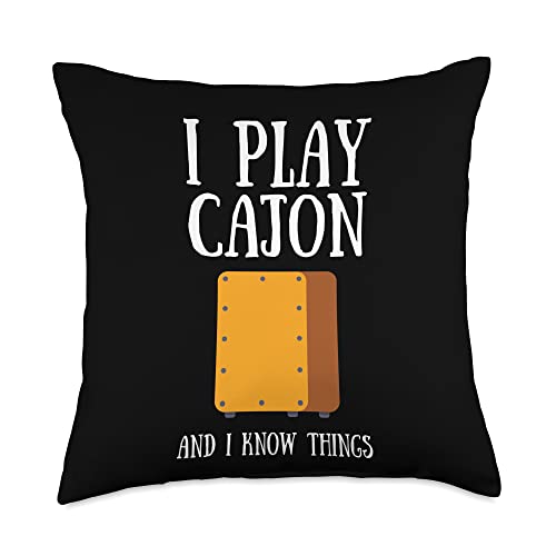 Cajon Box Drum Instrument Peruvian Cajon Percussion Throw Pillow