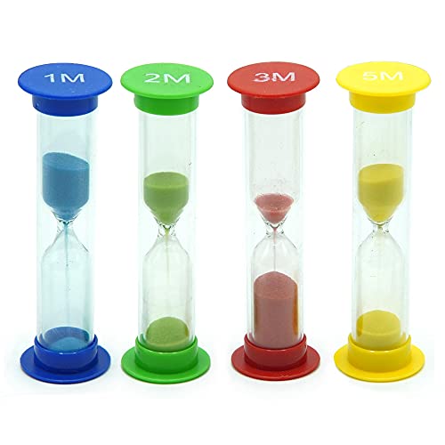 Teacherfav sand timer for kids set of 4 small colorful hour glass…