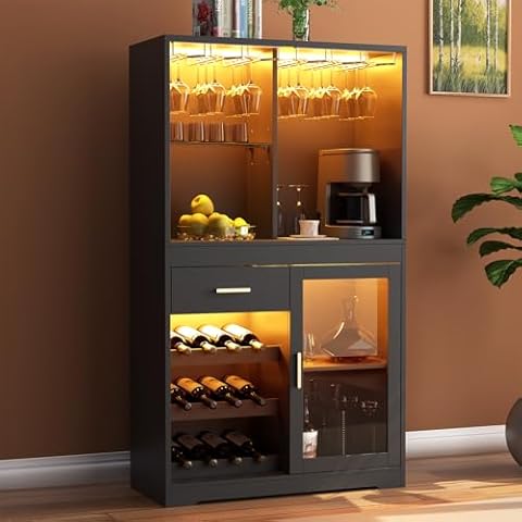 Yeyawomy Modern Wine Bar Cabinet Cover