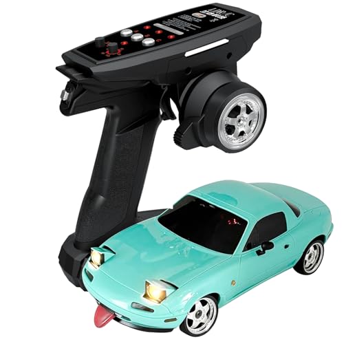 ARRIS 1/18 RC Drift Car, LD1804 Mini Mazda MX-5 Remote Control High Speed Drifting Car RTF, 2.4GHz RWD Miata RC Vehicles with Gyro LED Lights for Toy Gifts