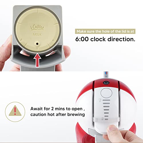 RECAFIMIL Reusable Dolce Gusto Coffee Capsule and Milk Capsule Refillable Stainless Steel Coffee & Milk Pod for Dolce Gusto Coffee Maker Machine 1 Coffee Pod and 1 Milk Foam Pod - Image 2