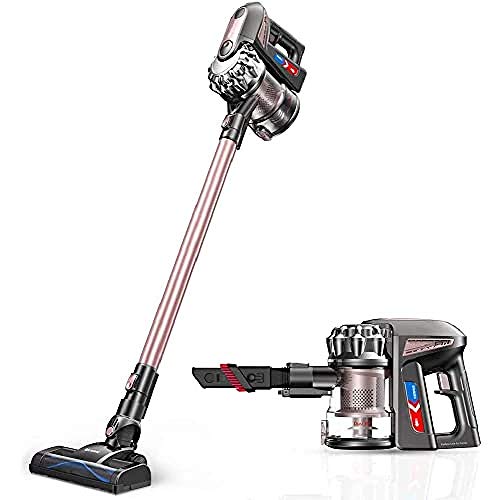 Proscenic Aspirateur Balai sans Fil P8 Plus, 2 en 1 Aspirateur Puissant 20,000Pa, 2 vitesses modurables, Silencieux et Ultraléger, 180 W, 1,2...