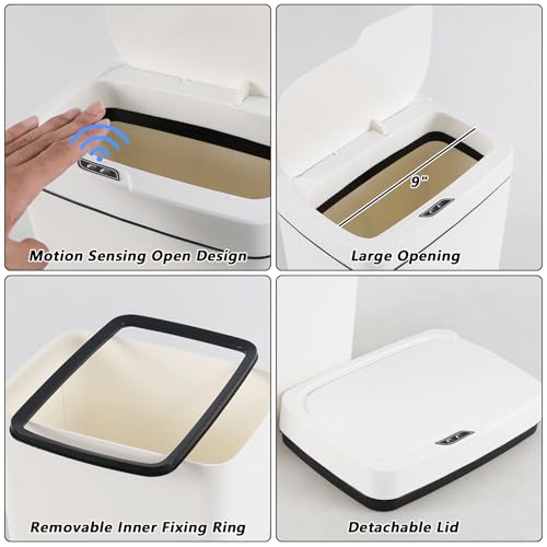 Teyyvn lata automática con sensor de movimiento 4 gal, blanca miniatura 3