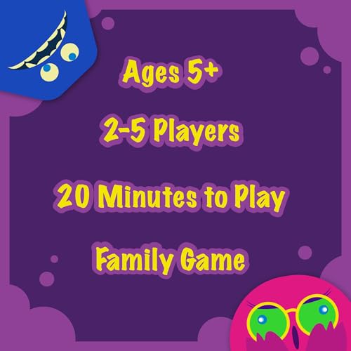 Image of Card Game - Sleeping Monsters, Sneakiest Strategy & Suspense Game for Kids, Return Gifts for Birthdays, Fun for Family Game Night, Educational & Travel Gifts for Ages 5 & Up, 2-5 Players