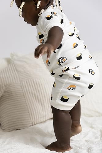 Image of monica + andy unisex-baby Organic Two-piece Shorty Pajama Set