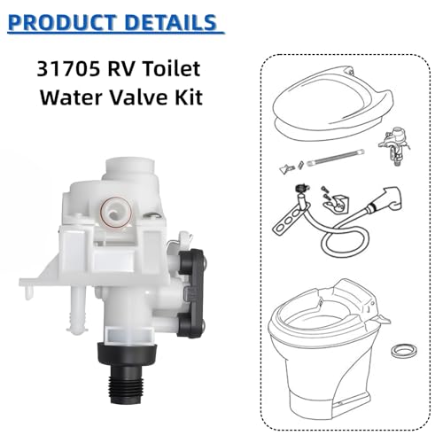 Image of 31705 Toilet Water Module Assembly Replacement For Thetford RV Toilet Parts 31705 Fits all Aqua Magic V High /Low Models such as 31688 31687 31683