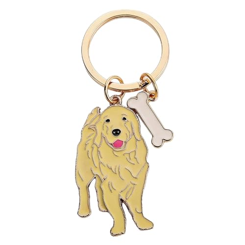 QHOWYAL Golden Retriever Keychains, Cute Keychain for Women, Dog Key