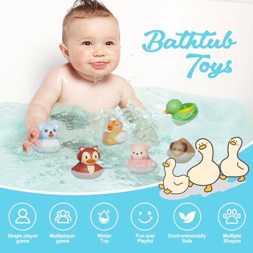 25er Set Badeente Baby Gummiente Badewannenspielzeug ohne Löcher Badespielzeug Weiches, schwimmendes Gummispielzeug Schwimmendem Spielzeug Wasserspielzeug Poolspielzeug für Kinder ab 18 Monaten