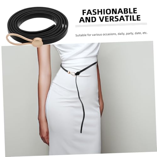 Adjustable PU Knot Belt Versatile Thin Waist Belt for Dresses and Jeans Stylish Accessory Occasion Easy to Match with Skirts and Pants3